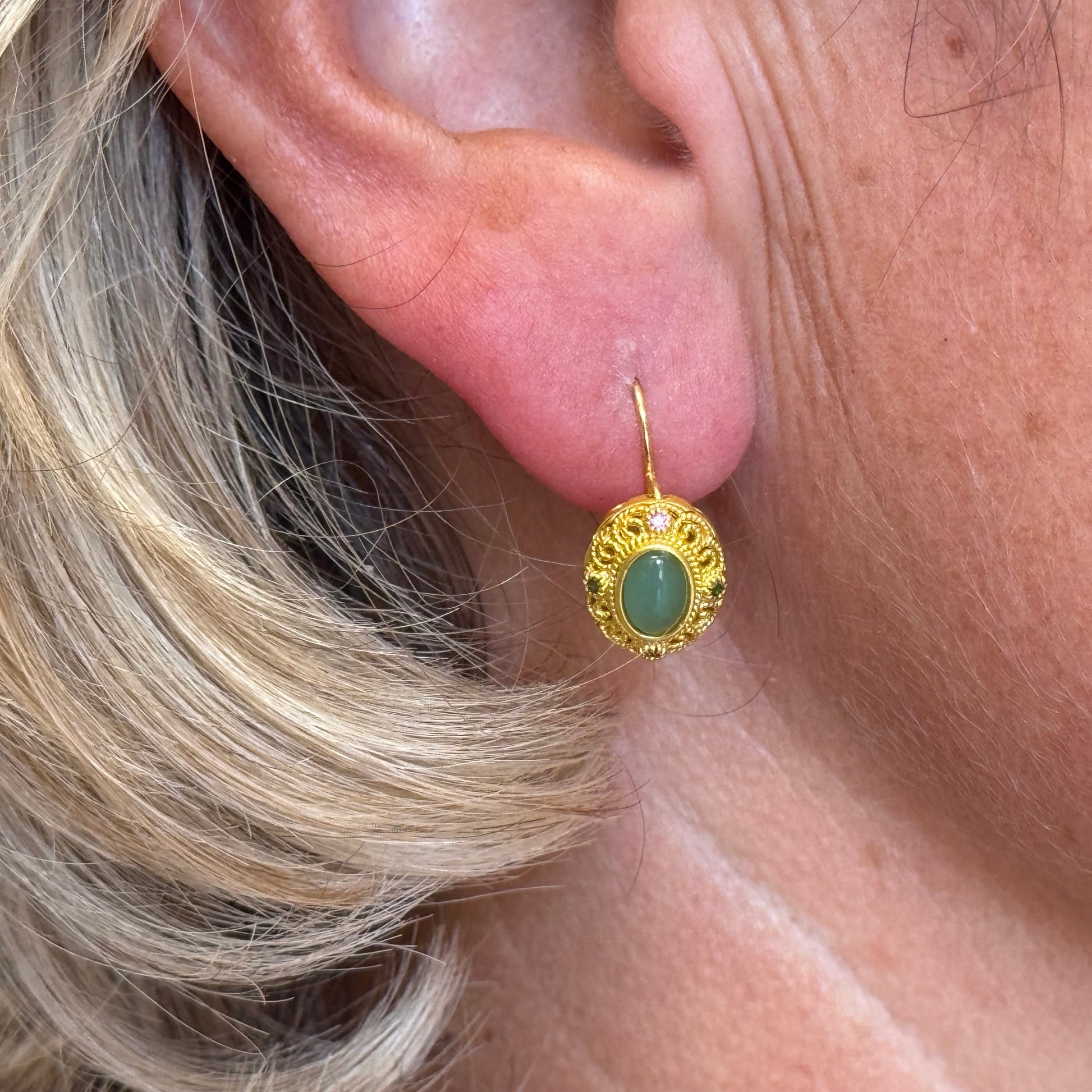 Boucles d'oreilles Isha bleu agathe by zia 