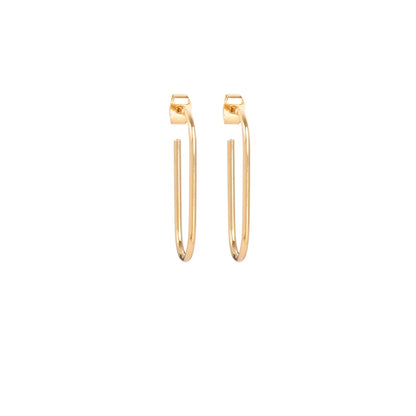 Boucles d’oreilles Paola, Boucles d’oreilles créoles, créoles carré, créoles ovale, Boucles d'oreilles percées, Boucles d'oreilles plaqué or, Boucles d'oreilles Intuitu, Boucles d'oreilles créateurs parisien, boucles d'oreilles à porter tous les jours.