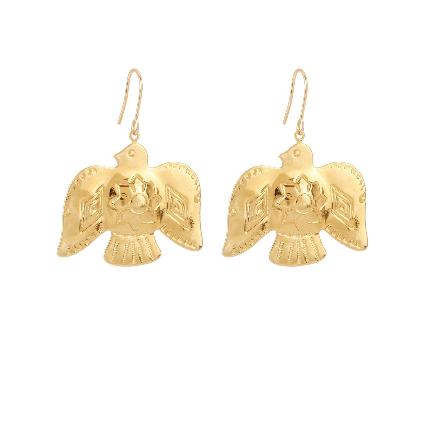 Boucles d’oreilles Phénix Intuitu, Boucles d’oreilles pendantes, Moyenne boucles d'oreilles, Boucles d'oreilles avec phénix, boucles d'oreilles avec un oiseau, boucles d'oreilles fétiche, Boucles d'oreilles percées, Boucles d'oreilles plaqué or, Boucles d'oreilles Intuitu, Longue boucles d'oreilles, Boucles d'oreilles créateurs parisien, Boucles d'oreilles unique