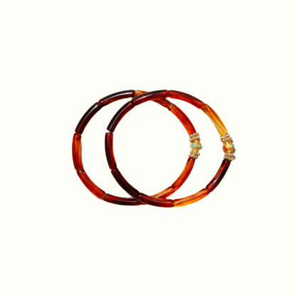 Bracelets Duo Full Marron de la marque Juhu, Taille S et Taille M