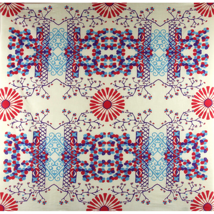 Carré en coton Mariko, carré en 100% coton bio, foulard pour femme, carré en coton pour femme, accessoire printemps pour femme, foulard beige, carré rouge, compléter son look