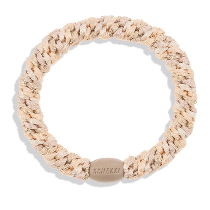 Chouchou Kknekki Multicouleurs Beige poudré de la marque Kknekki, élastique protecteur de cheveux