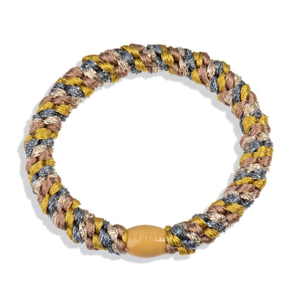 Chouchou Kknekki Multicouleurs Bleu Gris - Beige de la marque Kknekki, élastique protecteur de cheveux