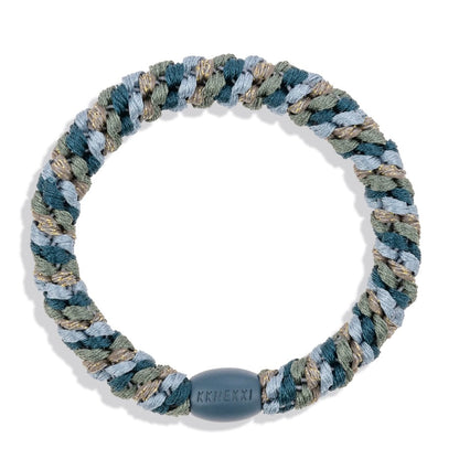 Chouchou Kknekki Multicouleurs Bleu canard de la marque Kknekki, élastique protecteur de cheveux