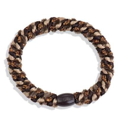 Chouchou Kknekki Multicouleurs Marron foncé de la marque Kknekki, élastique protecteur de cheveux