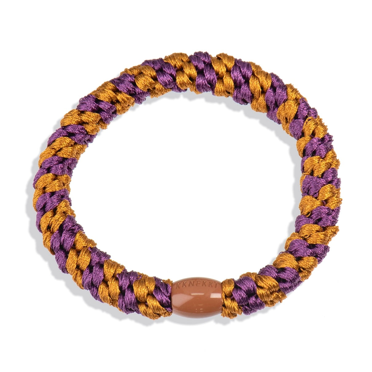 Chouchou Kknekki Multicouleurs Violet - Orange de la marque Kknekki, élastique protecteur de cheveux