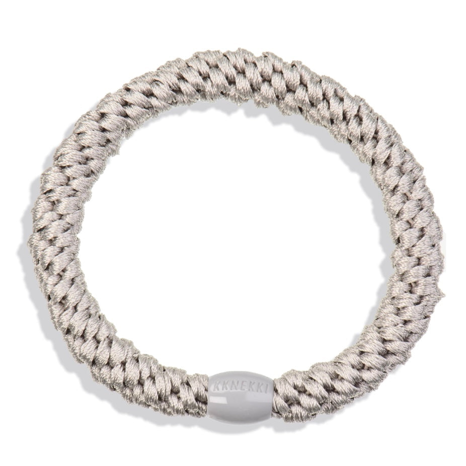 Chouchou Kknekki Uni gris de la marque Kknekki, chouchou qui protège les cheveux, élastique cheveux