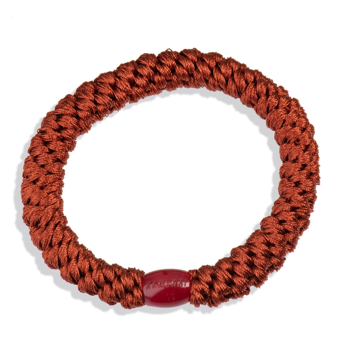 Chouchou Kknekki Uni rouge foncé de la marque Kknekki, chouchou qui protège les cheveux, élastique cheveux