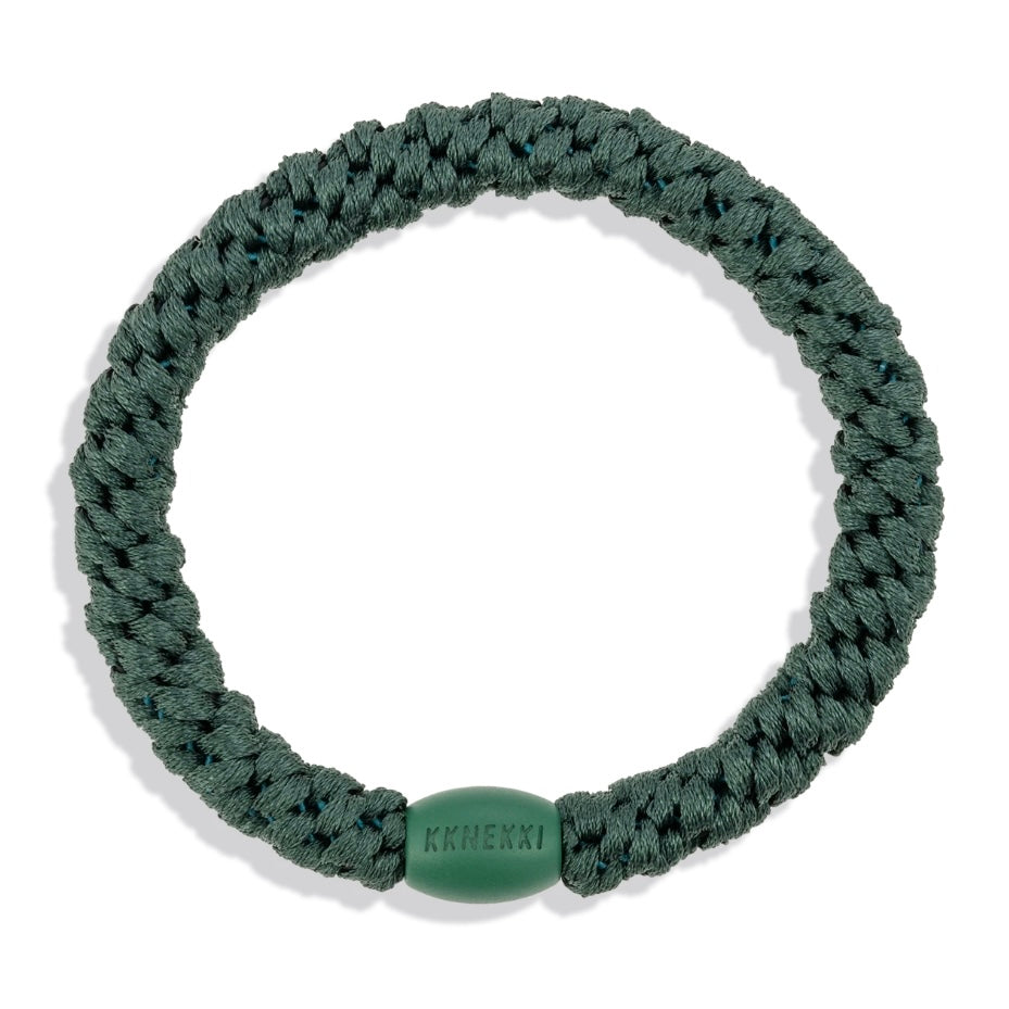 Chouchou Kknekki Uni vert forêt de la marque Kknekki, chouchou qui protège les cheveux, élastique cheveux