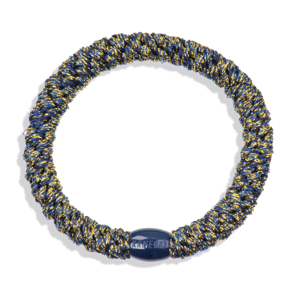 Chouchou Kknekki glitter bleu marine et doré de la marque Kknekki