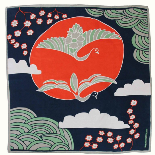 Foulard carré de soie Agami de la marque Les Belles Vagabondes, 100% Soie, Made In India