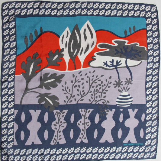 Foulard carré de soie Toscane de la marque Les Belles Vagabondes