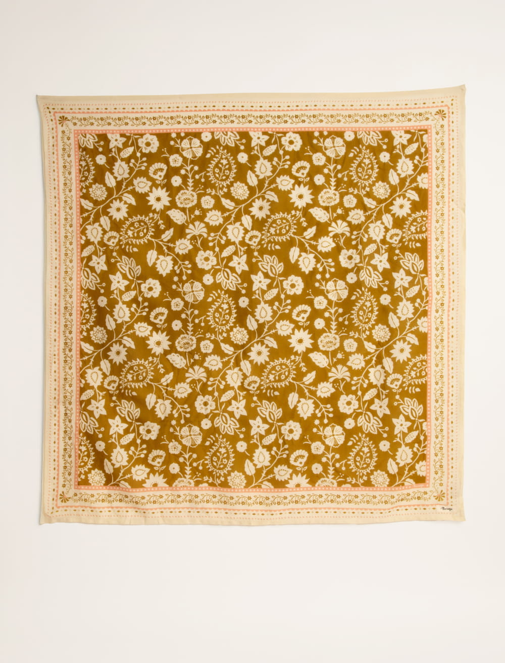 Foulard en twill de coton Indiennes Bronze Maradji