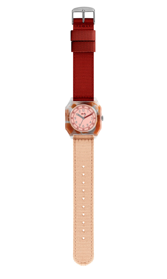 Montre "Cinnamon Roll" pour enfant, Montre pour enfant, montre pour femme, montre qui facilite la lecture de l'heure, Montre d'apprentissage, Montre colorées, Montre avec les minutes, Montre mini kyomo, Montres fun, montre réglables. Mouvement japonnais 