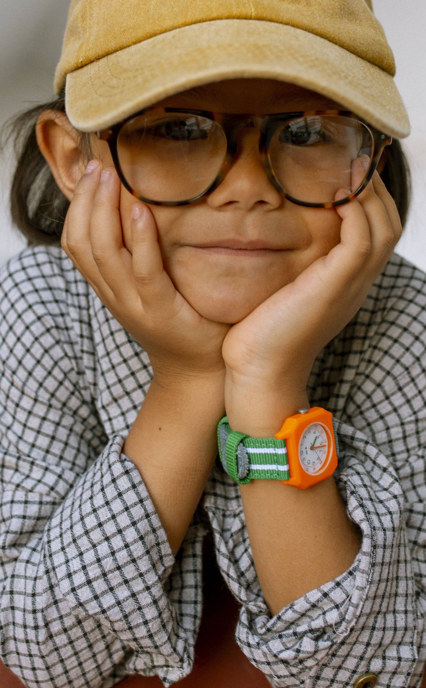 Montre Circus en denim et vert  pour enfant Mini Kyomo - Montre Mini Kyomo - Montre pour les enfants - Montres pour femmes - Montre pour garçon - Montre pour fille - Montre pour homme- Montres qui résiste sous l'eau - Montre pour apprendre l'heure