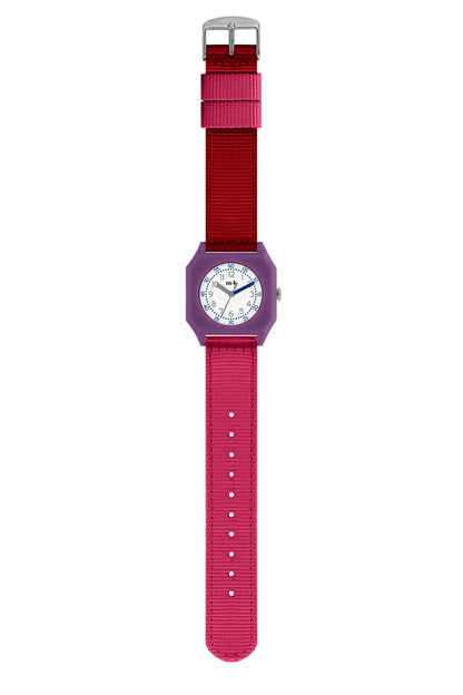Montre "Coral Reef" pour enfant, Montre pour enfant, montre pour femme, montre qui facilite la lecture de l'heure, Montre d'apprentissage, Montre colorées, Montre avec les minutes, Montre mini kyomo, Montres fun, montre réglables.