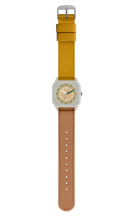 Montre "Sunburn" pour enfant, Montre pour enfant, montre pour femme, montre qui facilite la lecture de l'heure, Montre d'apprentissage, Montre colorées, Montre avec les minutes, Montre mini kyomo, Montres fun, montre réglables. Mouvement japonnais 