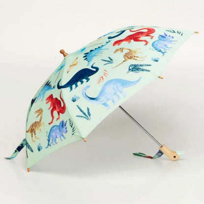Parapluie Original Duckheads, Dinosaur kingdom, Bleu, Motif dinosaure, Parapluie pour enfant, Parapluie petit garçon, Parapluie canard 