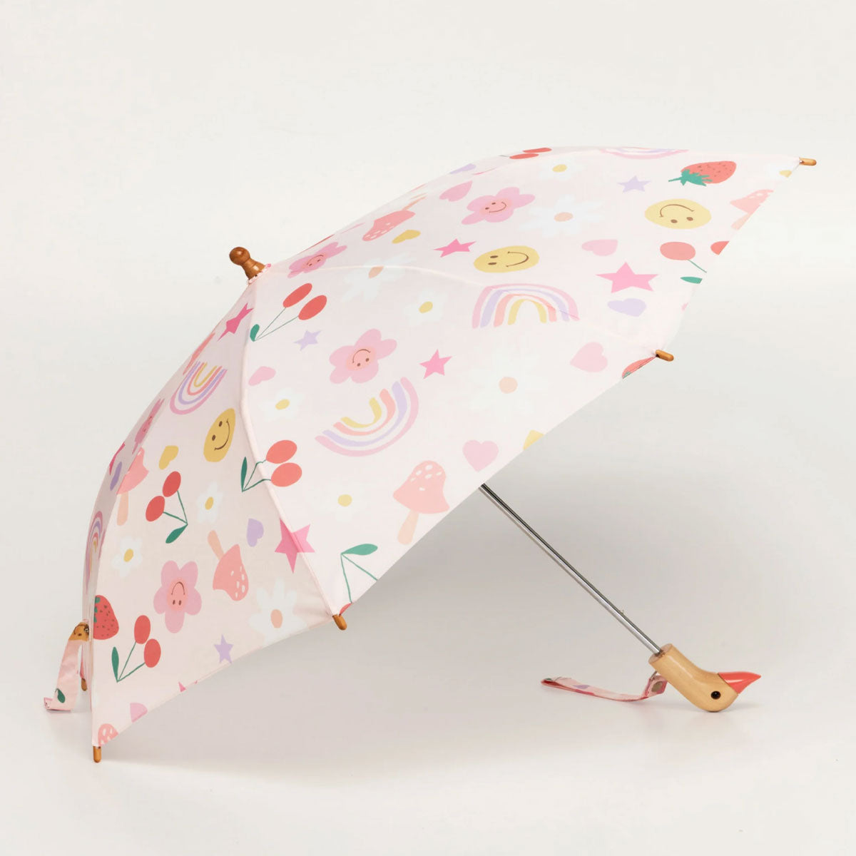 Parapluie Original Duckheads, Happy icons, Rose, Motif, Parapluie pour enfant, Parapluie petite fille, Parapluie canard 