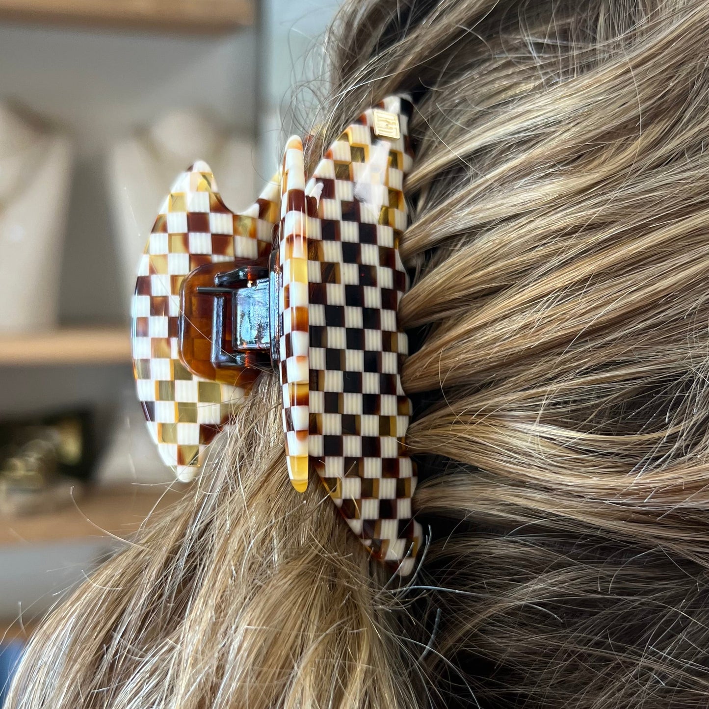 Pince à cheveux damier de la marque bon dep 