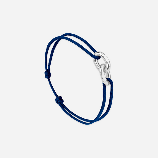 Bracelet cordon union Le vent à la Française bleu marine