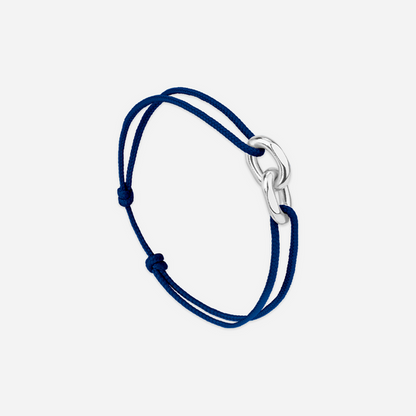 Bracelet cordon union Le vent à la Française bleu marine