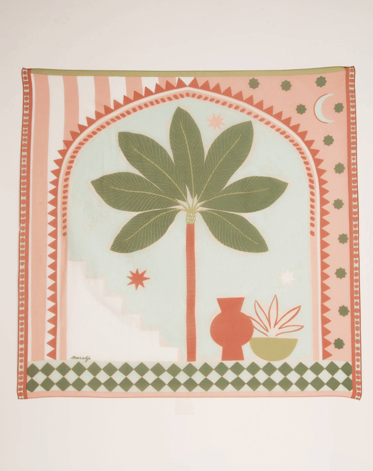 FOULARD COTON KAKI RIAD Maradji