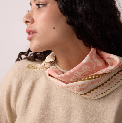 FOULARD TWILL DE COTON BONBON SMALL INDIENNES Maradji